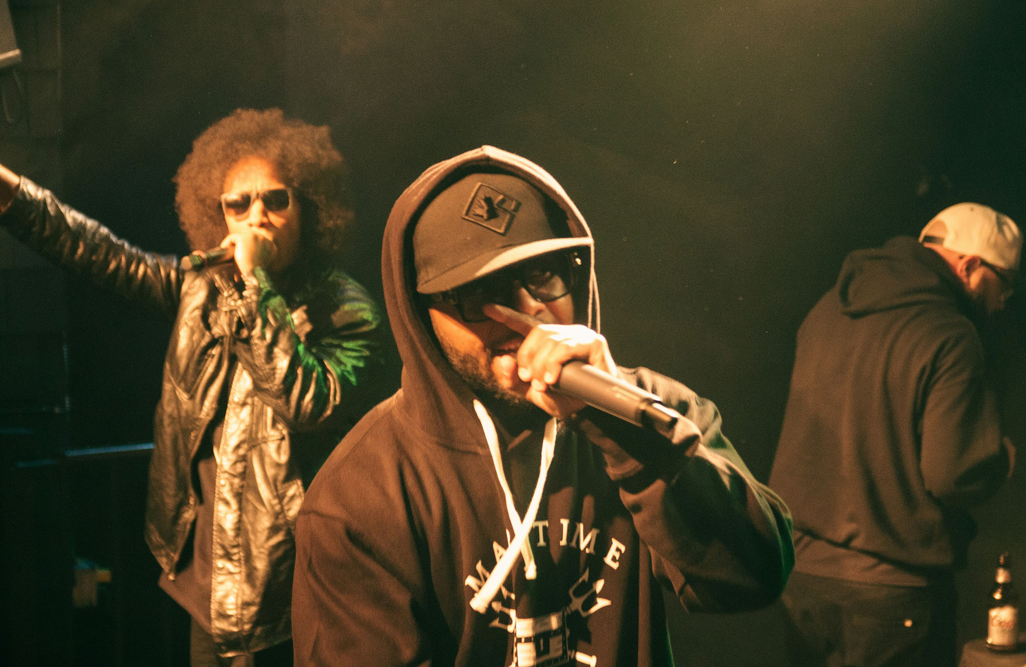 Rapper performing freestyle