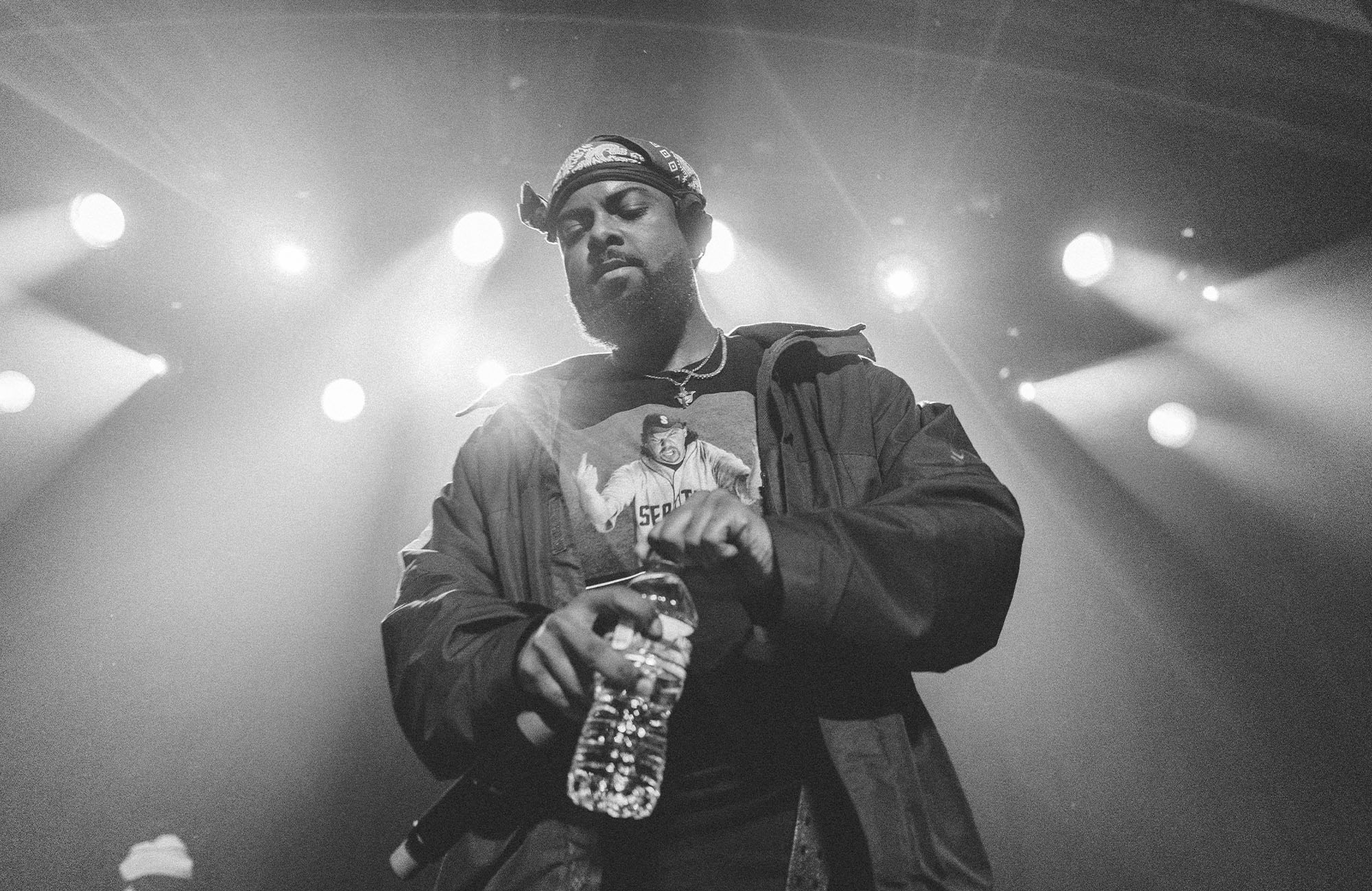 Rapper performing live