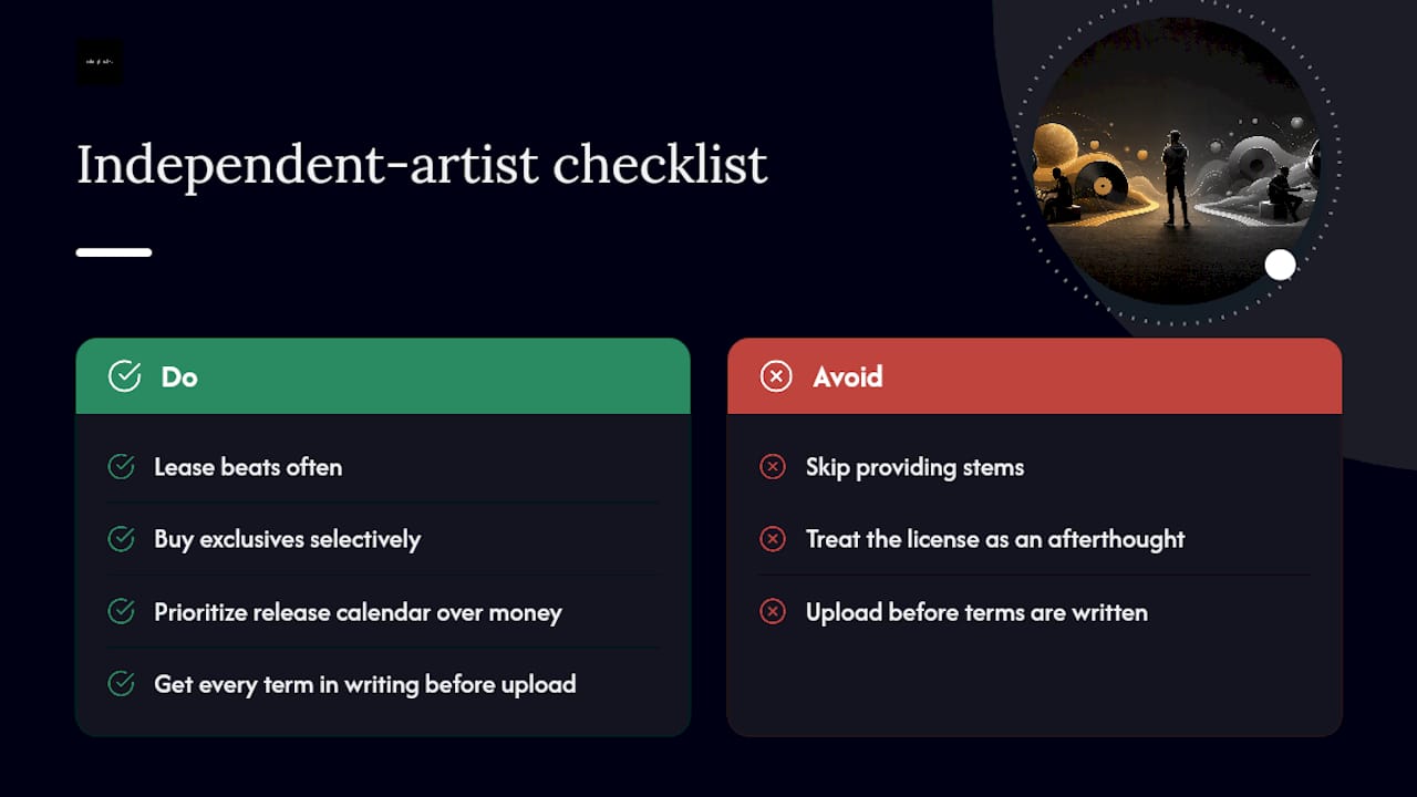 A pragmatic approach for independent artists — overview diagram