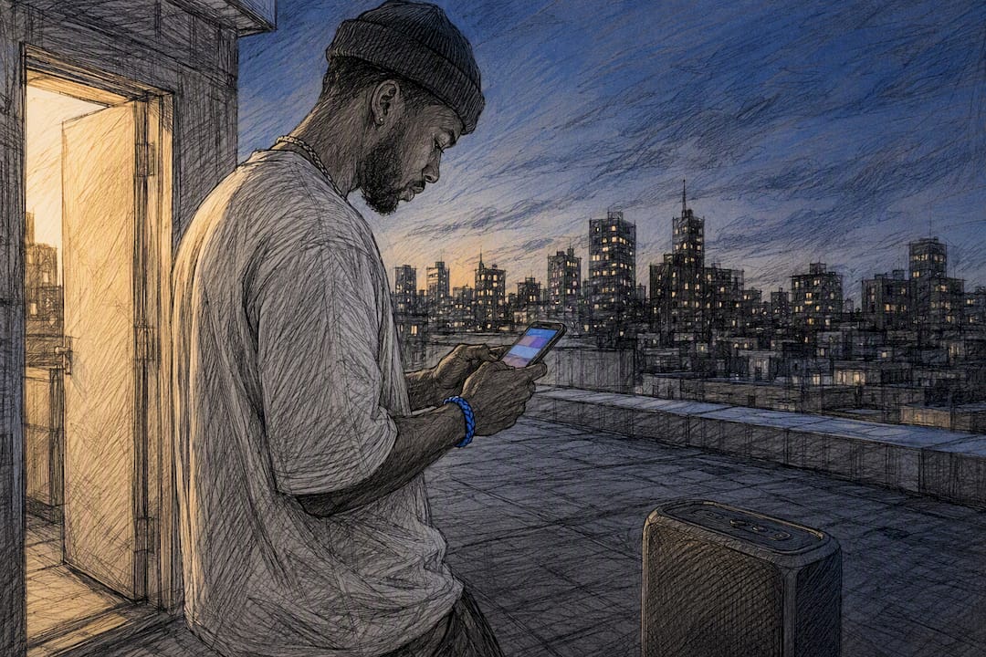 Artist preparing a licensed beat post