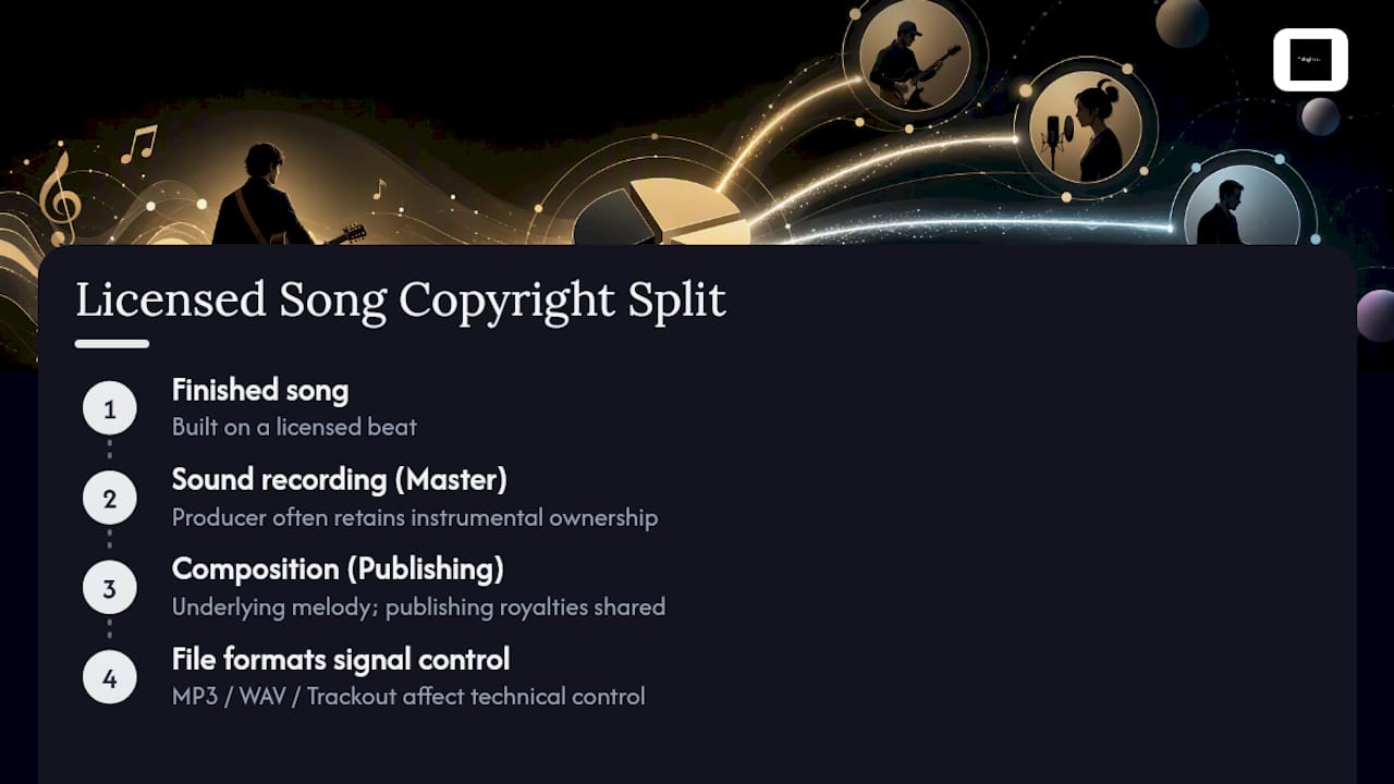 Split between master and composition copyrights